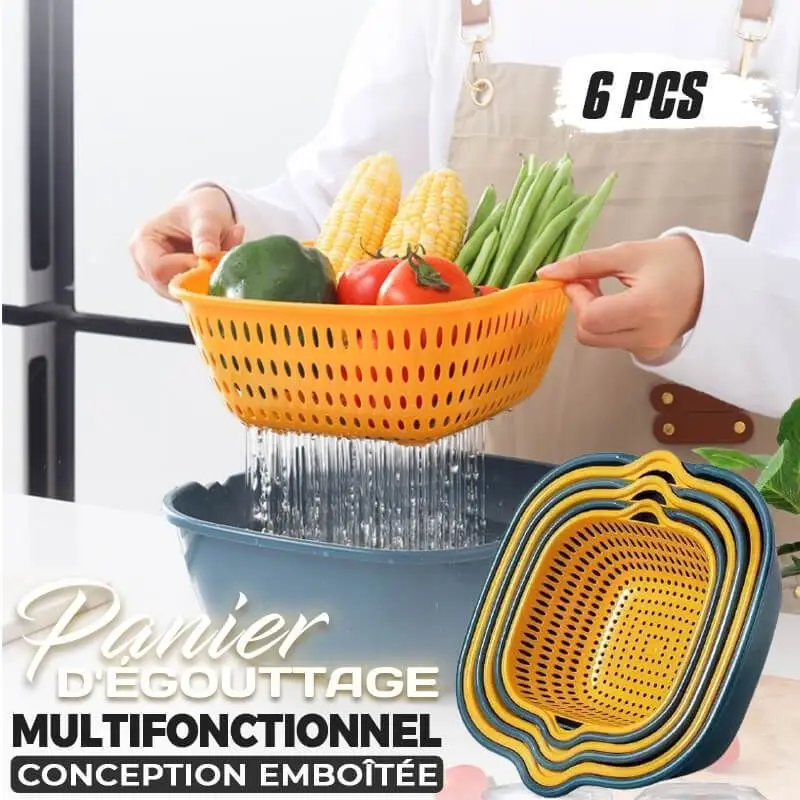 3 in 1 Kitchen Colander Strainer Bowl Set with Lid Household Double-Layer Drain Basket Multifunction Storage Containers Home
3 in 1 Kitchen Colander Strainer Bowl Set with Lid Household Double-Layer Drain Basket Multifunction Storage Containers Home