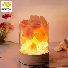 Salt lamp diffuser stone fire-free aromatherapy essential oil night light girls bedroom bedside decoration sleep lamp