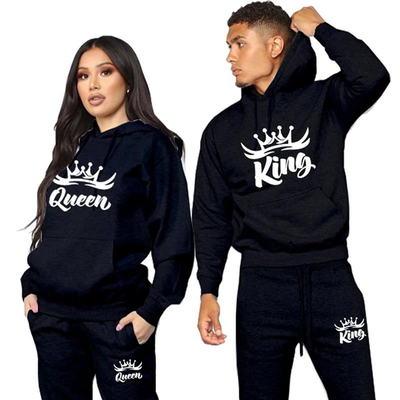 Fashion Couple Sportwear Set King and Queen Printed Hooded Sweatshirt Suits Hoodie + Pants 2PCS Lover Matching Clothing (S-4XL)
Fashion Couple Sportwear Set King and Queen Printed Hooded Sweatshirt Suits Hoodie + Pants 2PCS Lover Matching Clothing (S-4XL)