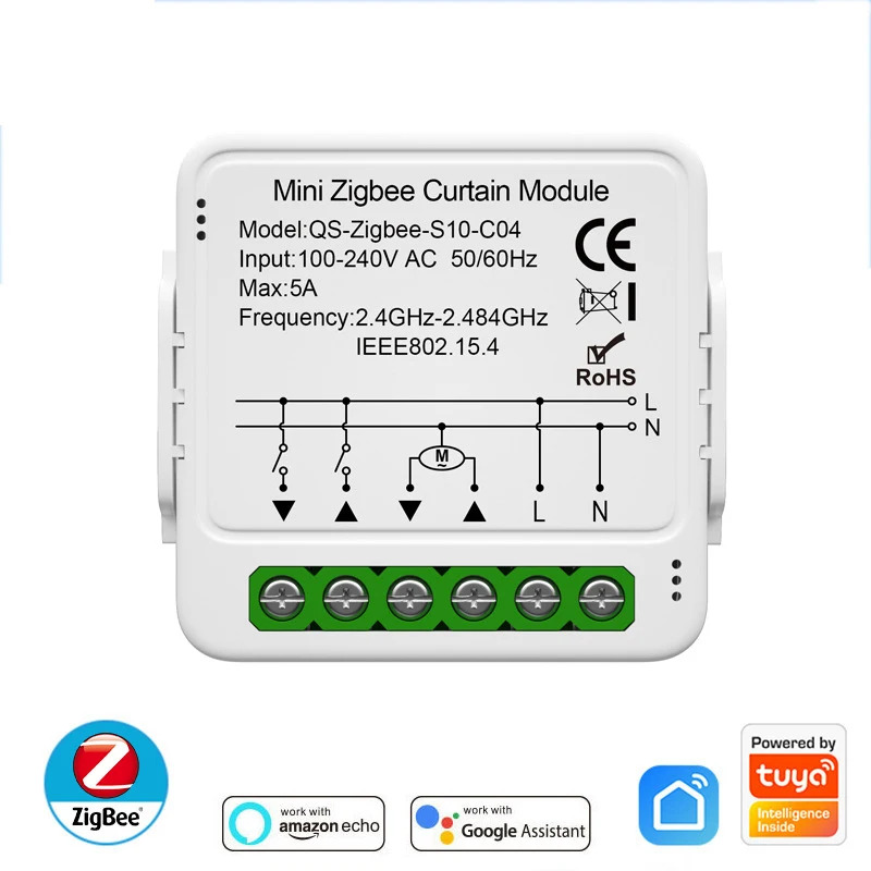 Модуль штор SZKOSTON Tuya Smart Zigbee
Модуль штор SZKOSTON Tuya Smart Zigbee