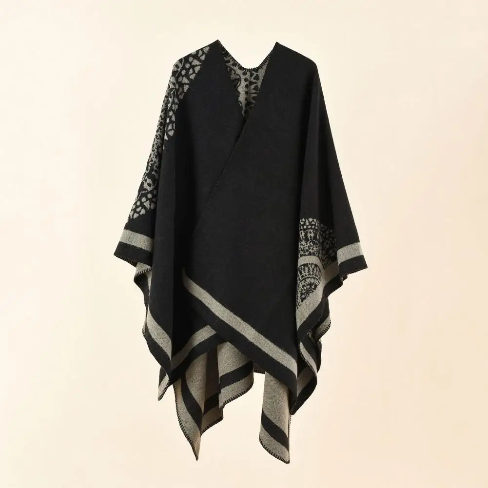 Vintage Poncho Coat Thickening Unique One Size Ethnic Style Retro Cloak Coat
Vintage Poncho Coat Thickening Unique One Size Ethnic Style Retro Cloak Coat