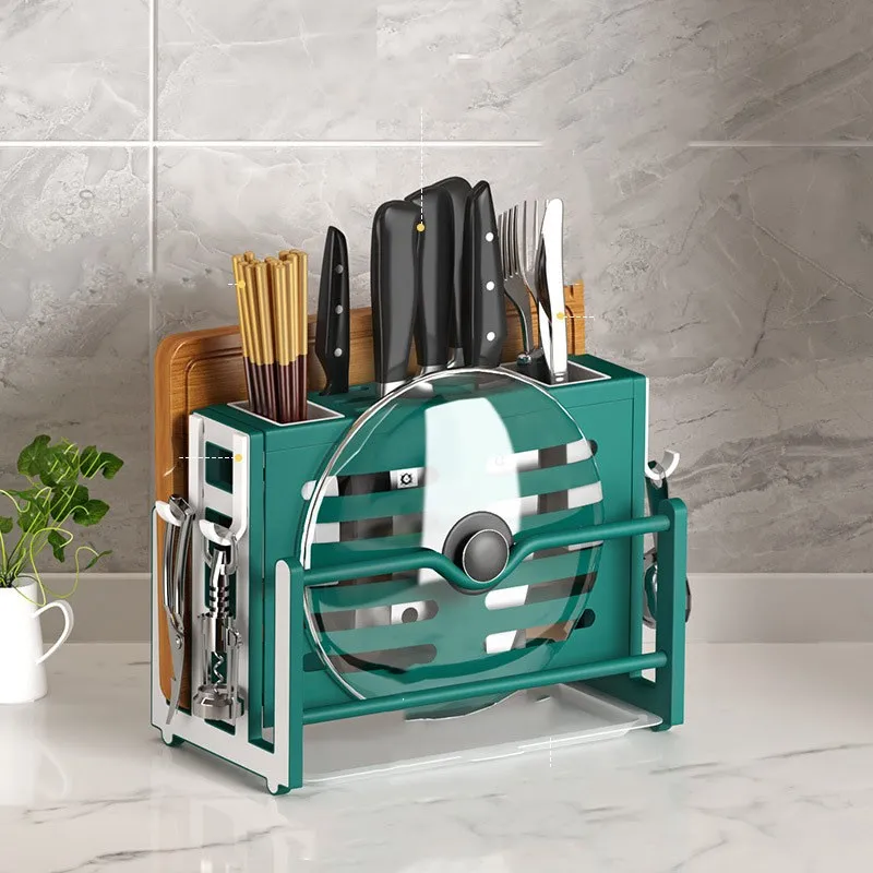 Multifunctional Plastic Kitchen Shelf Organizer Knife Cutting Board Pot Cover Flatware Drain Storage Rack
Multifunctional Plastic Kitchen Shelf Organizer Knife Cutting Board Pot Cover Flatware Drain Storage Rack