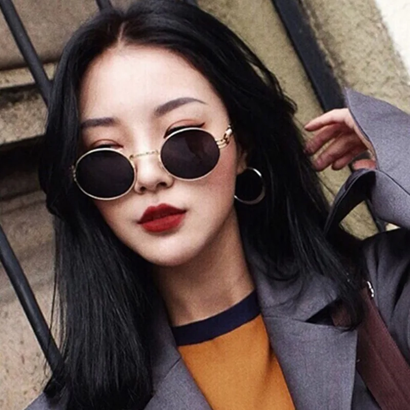 Fashion Small Oval Women Sunglasses Retro Vintage Quality Metal Sun Shades Women Frame Designer Gold Eeawear Car Driving UV400
Fashion Small Oval Women Sunglasses Retro Vintage Quality Metal Sun Shades Women Frame Designer Gold Eeawear Car Driving UV400