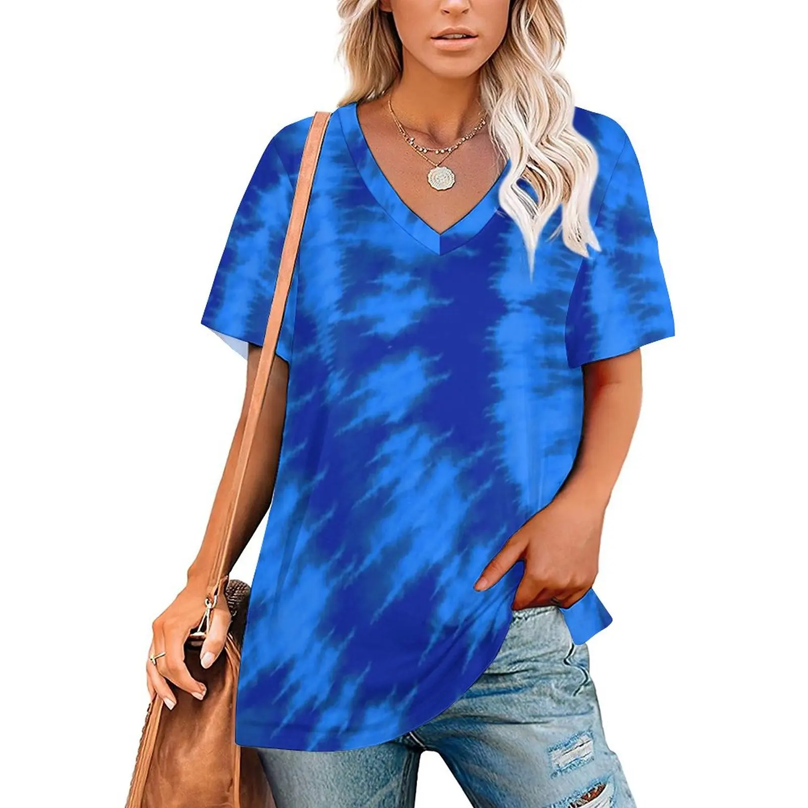 Blue Swirl Tie Dye T-Shirts Midnight Blue And Aqua Vintage Street Wear V Neck T-Shirt Short Sleeve Cool Oversize Tees Print Tops
Blue Swirl Tie Dye T-Shirts Midnight Blue And Aqua Vintage Street Wear V Neck T-Shirt Short Sleeve Cool Oversize Tees Print Tops