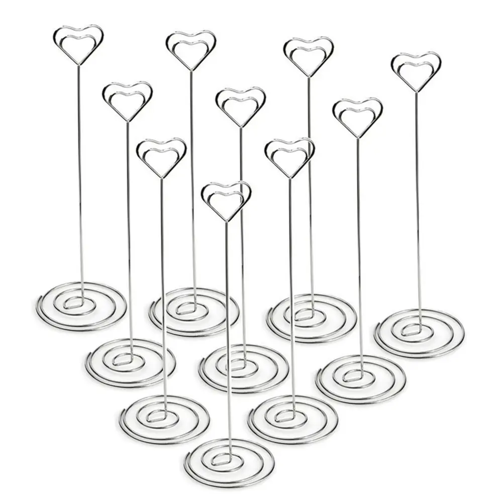 10pcs 8.6 Inch Tall Place Card Holders Heart Shape Table Number Holder Stands Picture Photo Note Memo Clip for Wedding
10pcs 8.6 Inch Tall Place Card Holders Heart Shape Table Number Holder Stands Picture Photo Note Memo Clip for Wedding