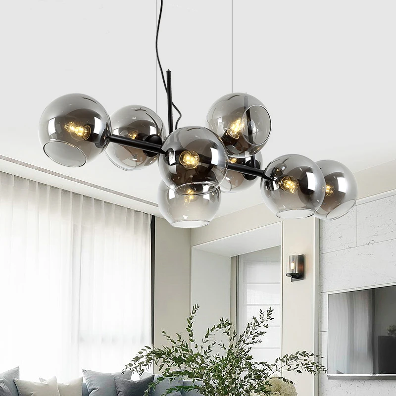 Modern LED Chandelier For Dining Room Kitchen Living Room Bedroom Nordic Glass Ball Ceiling Pendant Lamp Black Suspension Lights
Modern LED Chandelier For Dining Room Kitchen Living Room Bedroom Nordic Glass Ball Ceiling Pendant Lamp Black Suspension Lights