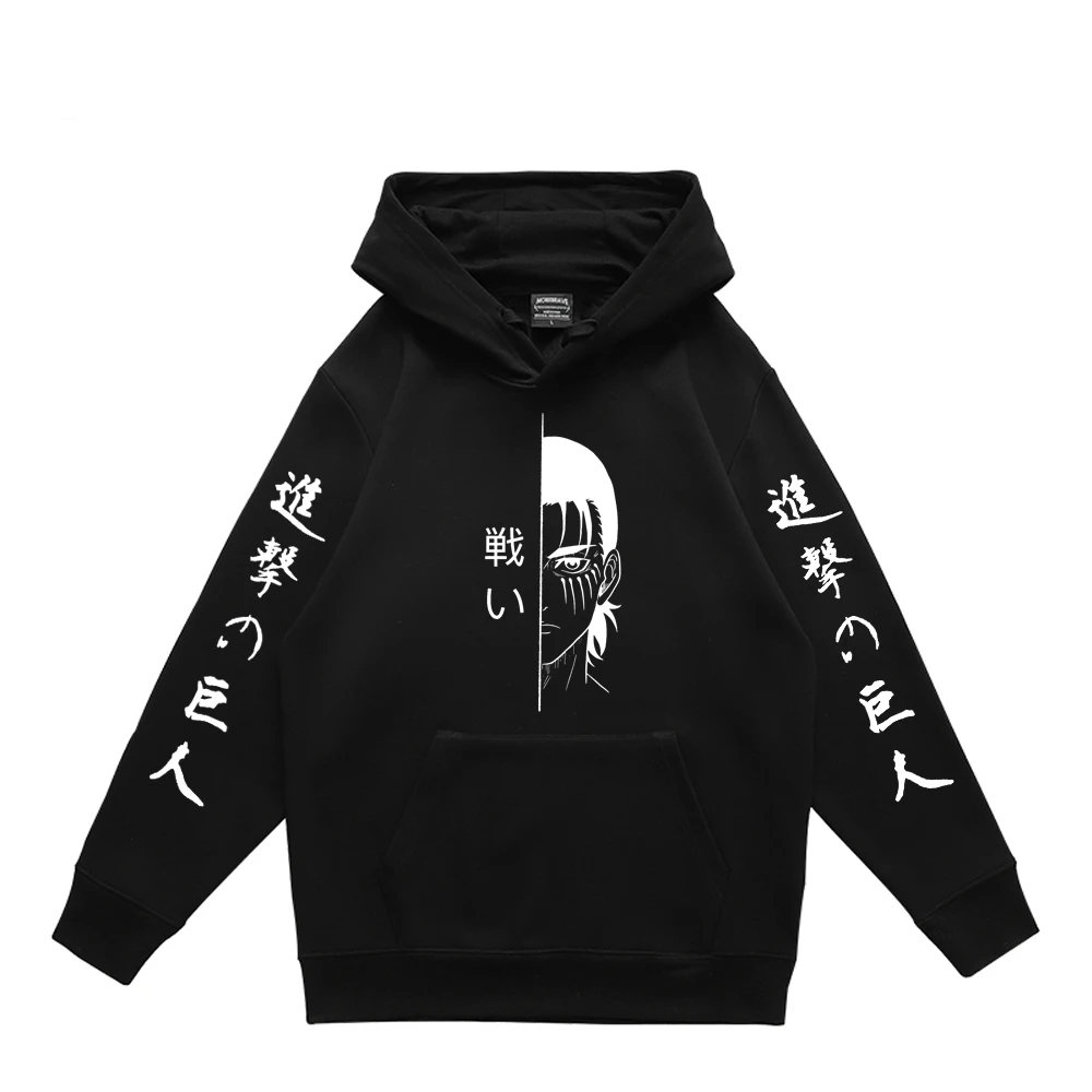 Japanese Anime Attack on Titan Hoodies Mens Clothing Spring Long Sleeve Hooded Sweatshirts Unisex Fashion Black Pullover Tops
Japanese Anime Attack on Titan Hoodies Mens Clothing Spring Long Sleeve Hooded Sweatshirts Unisex Fashion Black Pullover Tops