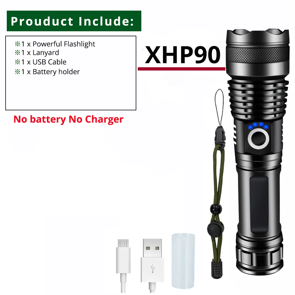 TRLIFE USB перезаряжаемый тактический фонарь XHP360 
TRLIFE USB перезаряжаемый тактический фонарь XHP360