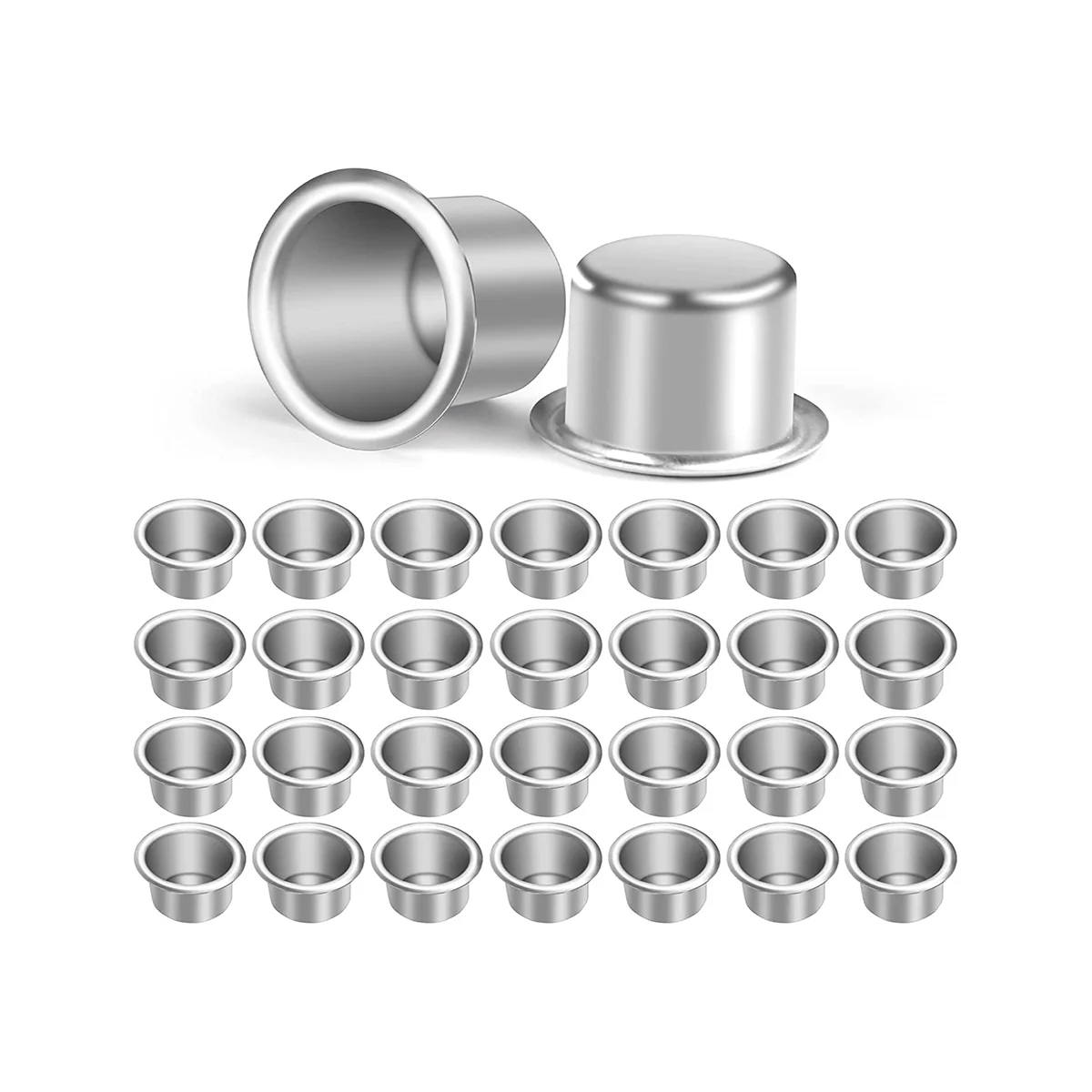 20PCS Metal Small Candle Holders, Tea Lights, Silver Candle Insert Table Candles, Candle Holder for Tree Candles
20PCS Metal Small Candle Holders, Tea Lights, Silver Candle Insert Table Candles, Candle Holder for Tree Candles
