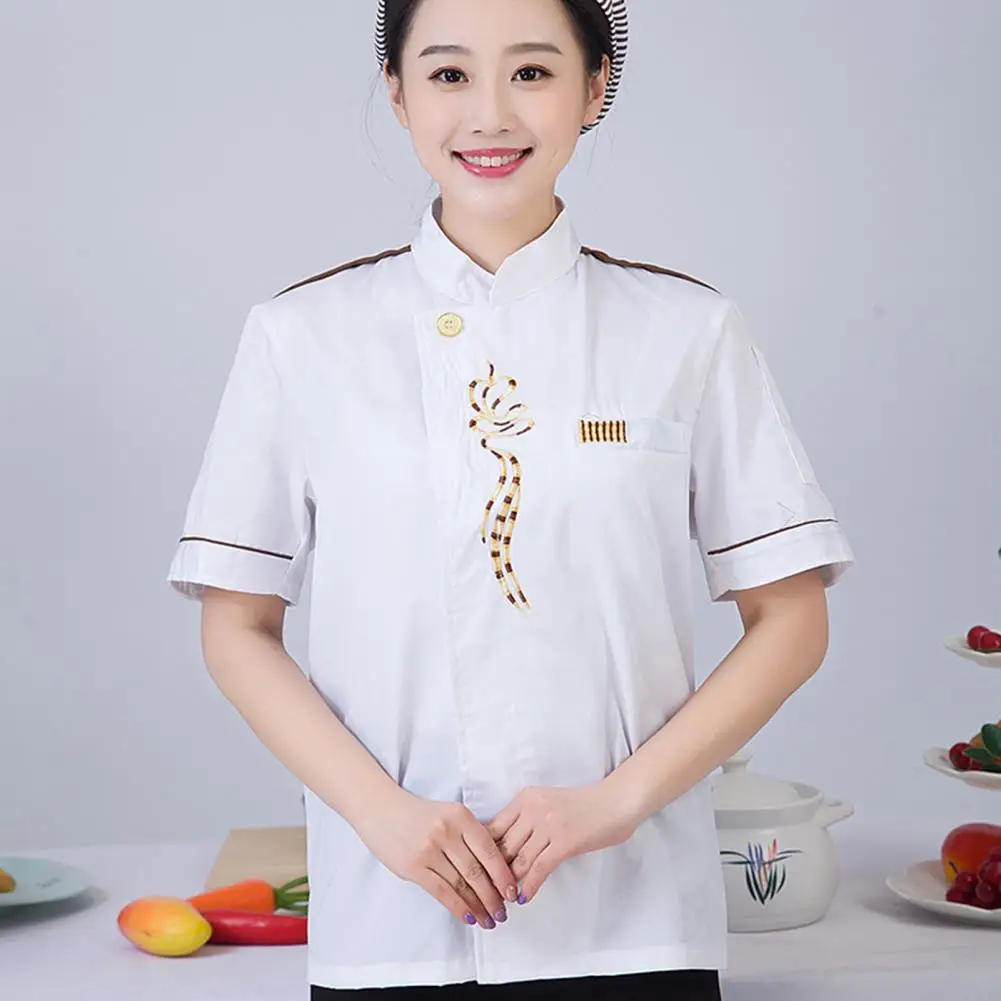 Popular Exquisite Embroidery Super Soft Loose Fit Bakery Food Service Cook Coat Uniform Unisex Waiter Jacket for Kitchen
Popular Exquisite Embroidery Super Soft Loose Fit Bakery Food Service Cook Coat Uniform Unisex Waiter Jacket for Kitchen