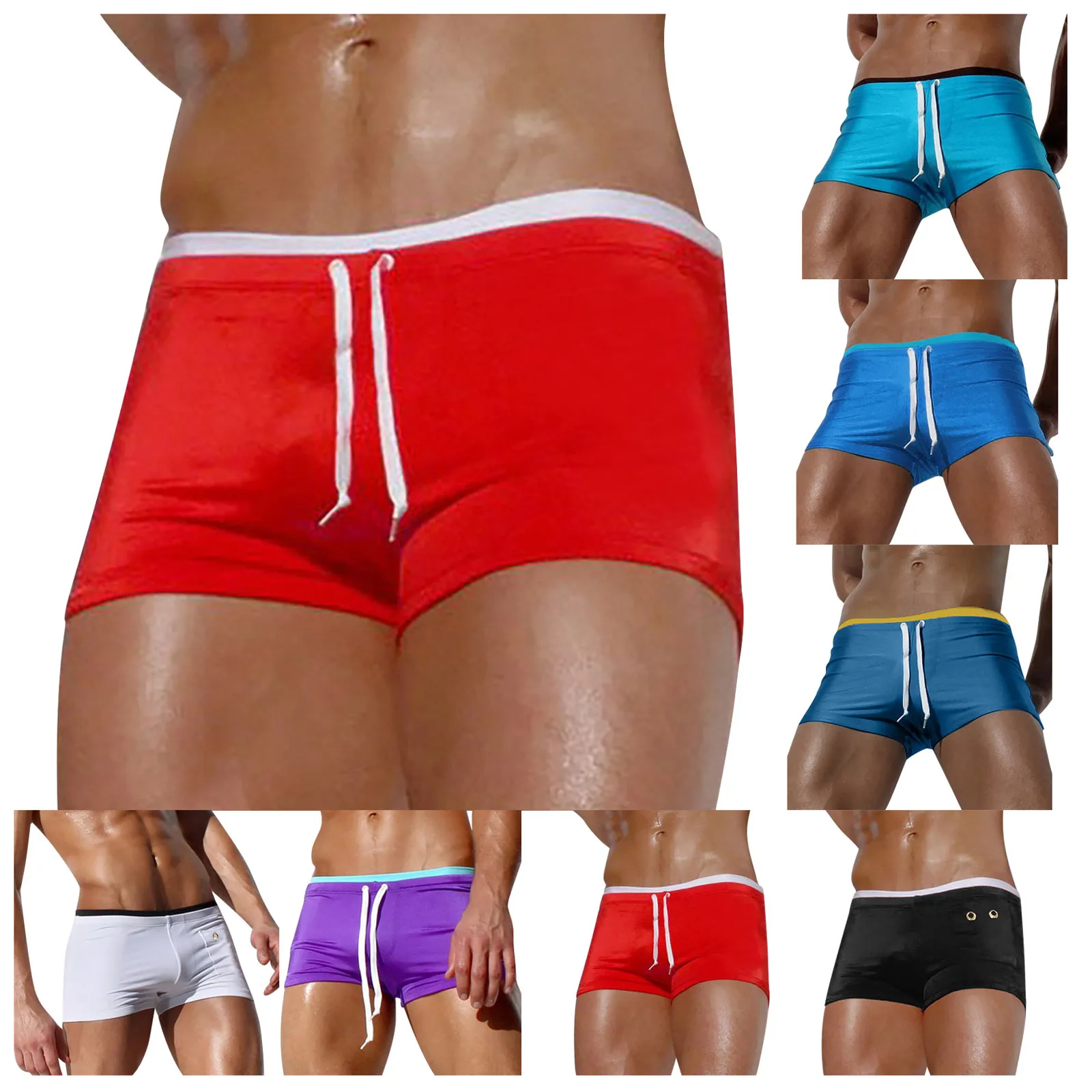 Men Trunks Short Pants Solid Swimwear Beach Board Shorts Briefs Breeches Quick Dry Drawstring Wear Short Homme Bañador Hombre 
Men Trunks Short Pants Solid Swimwear Beach Board Shorts Briefs Breeches Quick Dry Drawstring Wear Short Homme Bañador Hombre
