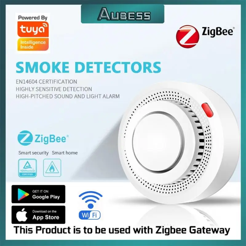 ZigBee Tuya WIFI Smoke Detector Fire Protection Alarm Sensor Independent Wireless Battery Operated Smart Life Push Alert Securit
ZigBee Tuya WIFI Smoke Detector Fire Protection Alarm Sensor Independent Wireless Battery Operated Smart Life Push Alert Securit