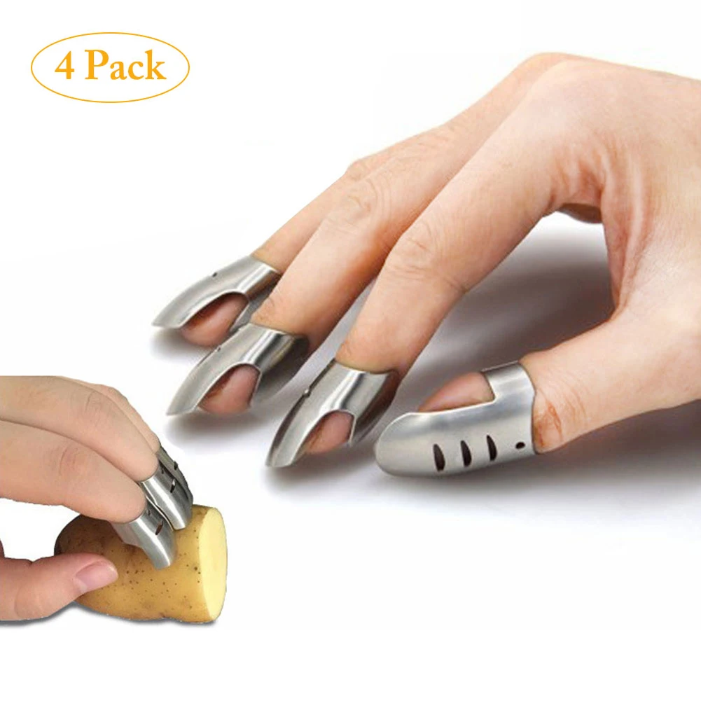 4PCS Stainless Steel Finger Guard Safe Slice Cooking Tools Knife Cut Finger Protector Anti Cutting Tool Kitchen Gadget
4PCS Stainless Steel Finger Guard Safe Slice Cooking Tools Knife Cut Finger Protector Anti Cutting Tool Kitchen Gadget