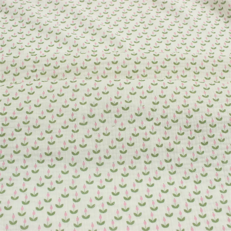 Fresh Flower Printed Double Layer Cotton Crepe Fabric for DIY Sewing Needlework Baby Clothes Dress Home Textile Bedding Sheets
Fresh Flower Printed Double Layer Cotton Crepe Fabric for DIY Sewing Needlework Baby Clothes Dress Home Textile Bedding Sheets