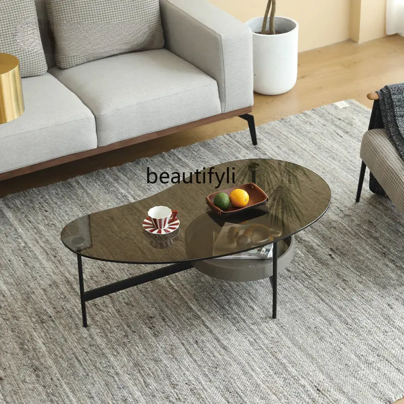 yj Household Small Apartment Shaped Glass Minimalist Coffee Table Simple Modern Creative and Slightly Luxury
yj Household Small Apartment Shaped Glass Minimalist Coffee Table Simple Modern Creative and Slightly Luxury