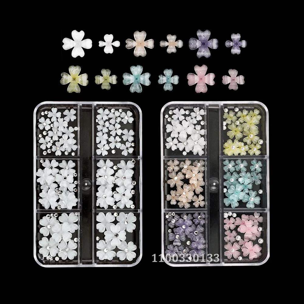 Unique 4 Leaf Clover 3D Acrylic Flower Kit Nail Arts Decors Mixed Size Florets Jewelry Clever Resin Charms Nail Adorn Set Box 3D
Unique 4 Leaf Clover 3D Acrylic Flower Kit Nail Arts Decors Mixed Size Florets Jewelry Clever Resin Charms Nail Adorn Set Box 3D