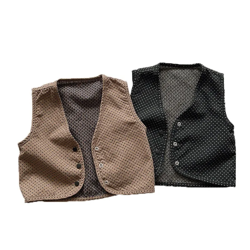 2022 Autumn New Children Reversible Vest Toddler Girls Waistcoat Boys Single-breasted V-neck Coat Fashion Kids Clothes Outwear
2022 Autumn New Children Reversible Vest Toddler Girls Waistcoat Boys Single-breasted V-neck Coat Fashion Kids Clothes Outwear