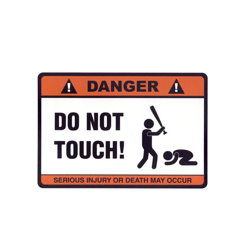 Personality Customization DANGER DO NOT TOUCH Car Sticker Funny Decal PVC 14.7CM * 10.2CM
Personality Customization DANGER DO NOT TOUCH Car Sticker Funny Decal PVC 14.7CM * 10.2CM
