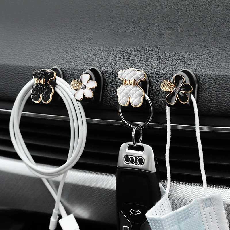 Cute Bear Camellia Car Hooks Organizer Storage Hanger for USB Cable Mask Key Storage Car Accessory Self Adhesive Hook Hanger
Cute Bear Camellia Car Hooks Organizer Storage Hanger for USB Cable Mask Key Storage Car Accessory Self Adhesive Hook Hanger
