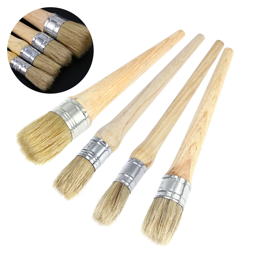 Clear 4Pcs Professional Wax Paint Brush for Furniture Stencils Home Decor Folkart
Clear 4Pcs Professional Wax Paint Brush for Furniture Stencils Home Decor Folkart