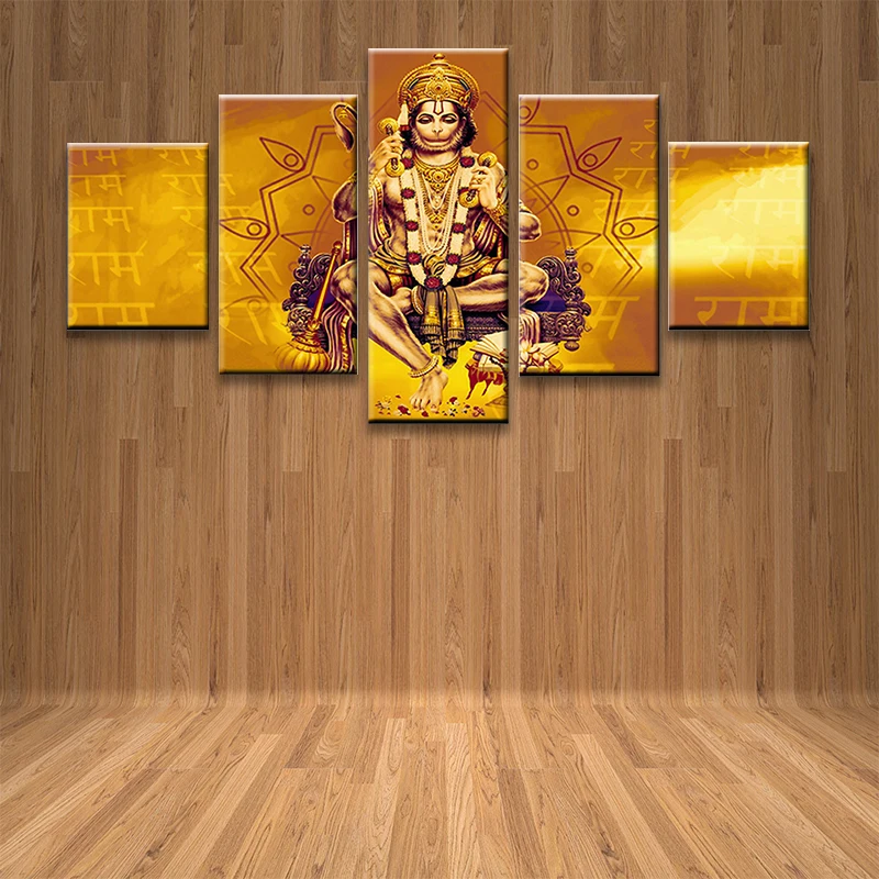 5 Pieces of Indian Monkey Master Hanuman Shri Ram, Picture Poster Canvas Wall Artist Living Decoration Living Room Picture Frame
5 Pieces of Indian Monkey Master Hanuman Shri Ram, Picture Poster Canvas Wall Artist Living Decoration Living Room Picture Frame