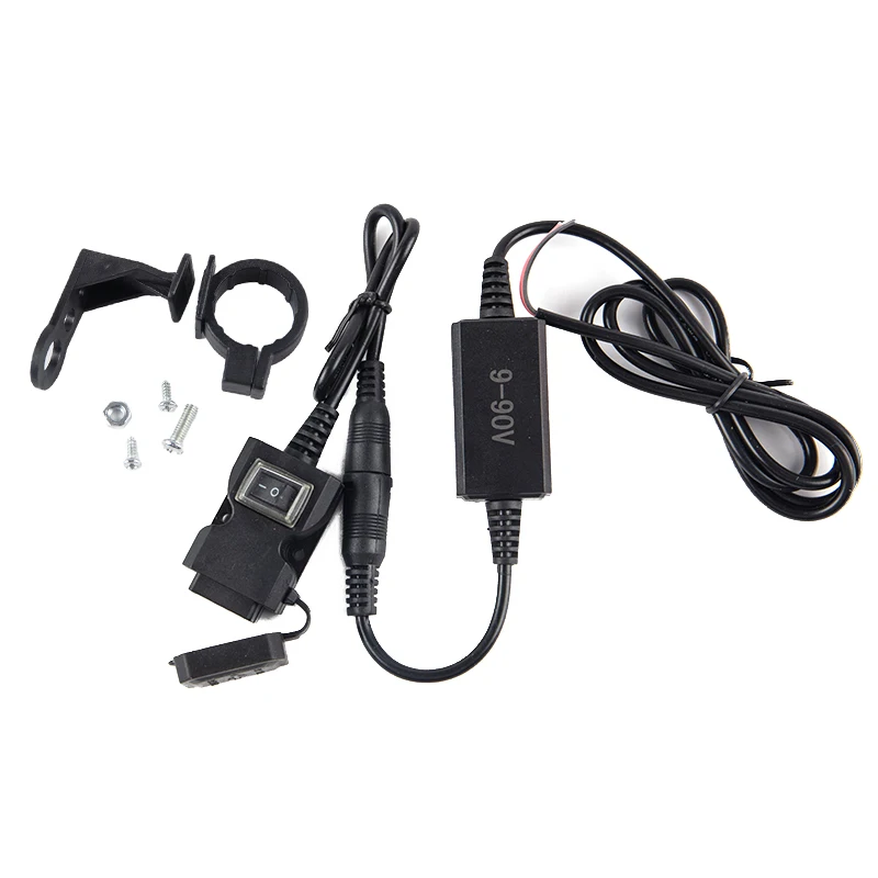 Motorcycle Handlebar waterproof charger 9-24V/9-90V Dual USB Ports Rearview Mirror Phone Charger For Electric Vehicle Parts
Motorcycle Handlebar waterproof charger 9-24V/9-90V Dual USB Ports Rearview Mirror Phone Charger For Electric Vehicle Parts