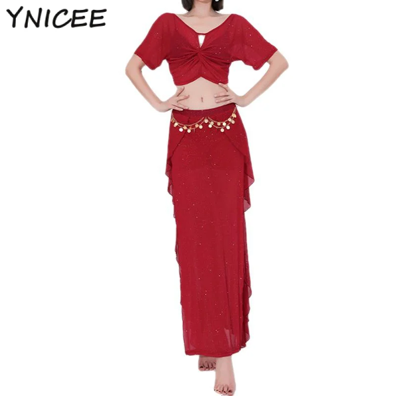 2PCS Adult Belly Dance Costume Set Tops with Skirt Lady Women Oriental Bellydance Stage Performance Bellydancing Wear
2PCS Adult Belly Dance Costume Set Tops with Skirt Lady Women Oriental Bellydance Stage Performance Bellydancing Wear