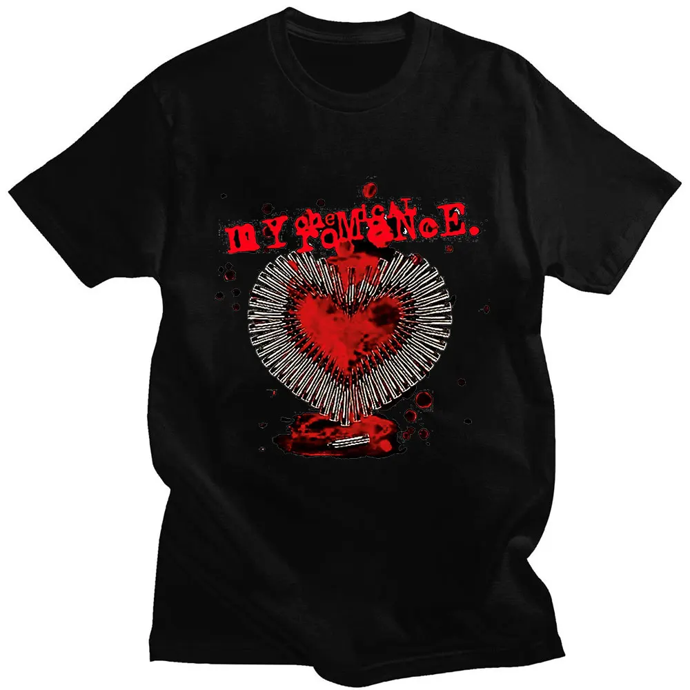 Rock Band My Chemical Romance Heart Bullets Graphic T Shirts Men Women Vintage Hip Hop Short Sleeve Cotton Tee Shirt Streetwear
Rock Band My Chemical Romance Heart Bullets Graphic T Shirts Men Women Vintage Hip Hop Short Sleeve Cotton Tee Shirt Streetwear