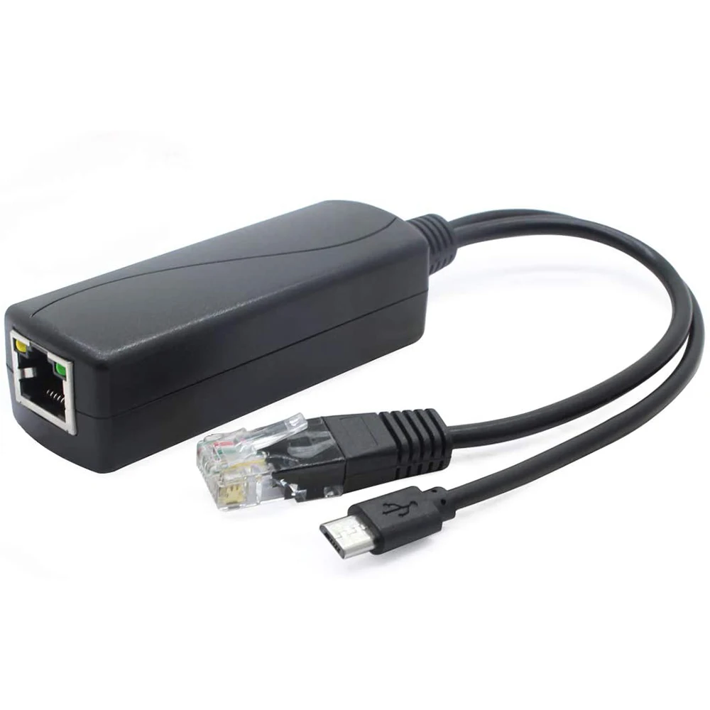 4-Pack 5V PoE Splitter, 48V to 5V 2.4A Adapter with Micro-USB Plug, for IP Camera,Tablets,for Raspberry Pi and More
4-Pack 5V PoE Splitter, 48V to 5V 2.4A Adapter with Micro-USB Plug, for IP Camera,Tablets,for Raspberry Pi and More