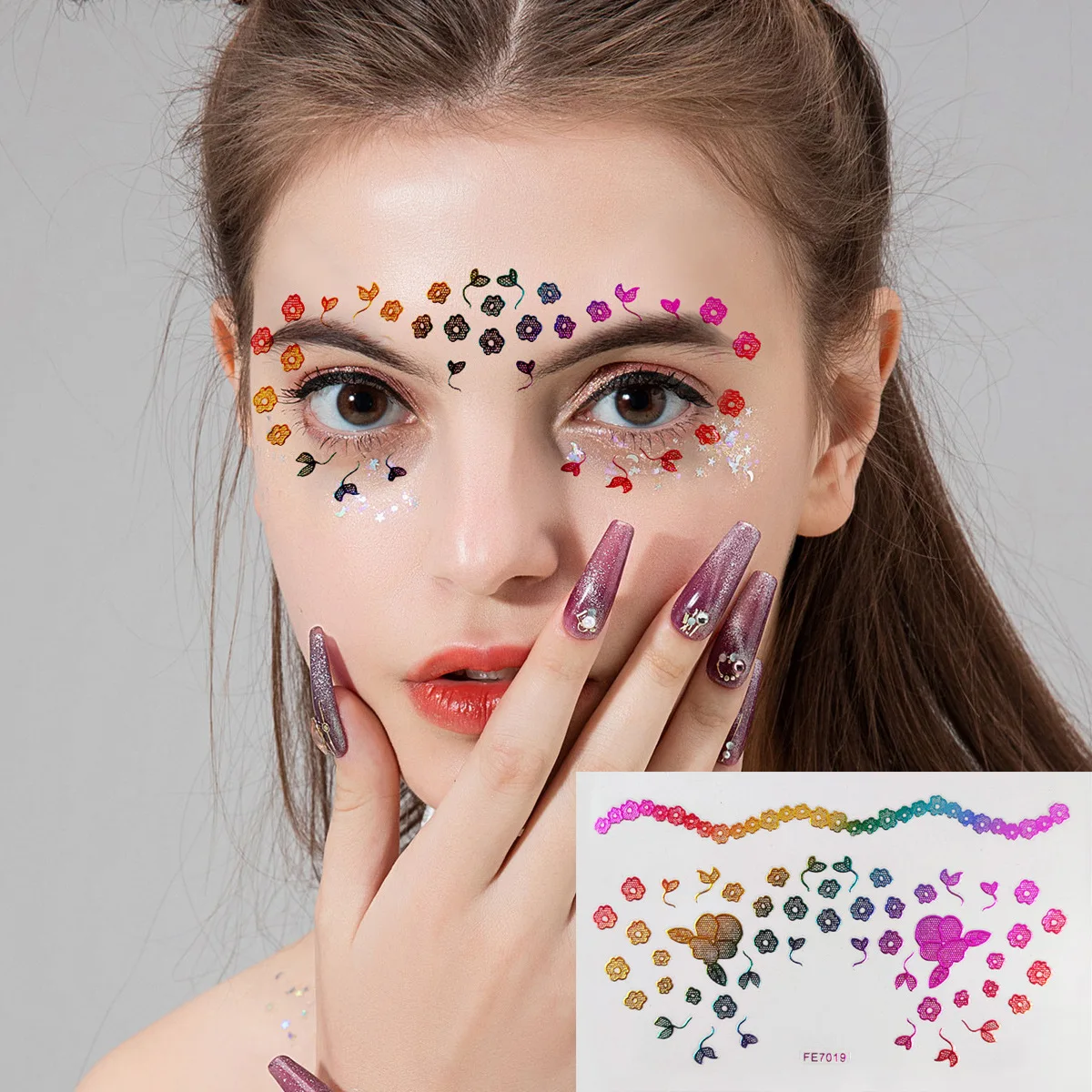 Colorful Face Sticker Makeup Art Eyeliner Glitter Temporary Tattoo Party Body Makeup Tools Self-adhesive Disposable Fake Sticker
Colorful Face Sticker Makeup Art Eyeliner Glitter Temporary Tattoo Party Body Makeup Tools Self-adhesive Disposable Fake Sticker