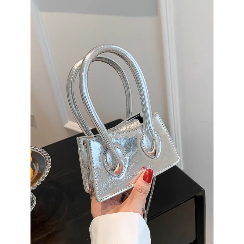 Summer for Women Sac A Main Designer Handbags Vintage PU Leather Y2k Mini Cute Silver Gold PU Leather Crossbody Lipstick Bags 
Summer for Women Sac A Main Designer Handbags Vintage PU Leather Y2k Mini Cute Silver Gold PU Leather Crossbody Lipstick Bags