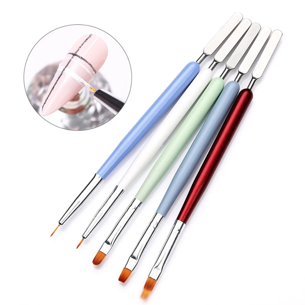 Nail Art Brush Crystal Extension Double-ended Pen Light Therapy Pen With Blending Knife Round-ended Pen Color Pulling Line Pen
Nail Art Brush Crystal Extension Double-ended Pen Light Therapy Pen With Blending Knife Round-ended Pen Color Pulling Line Pen