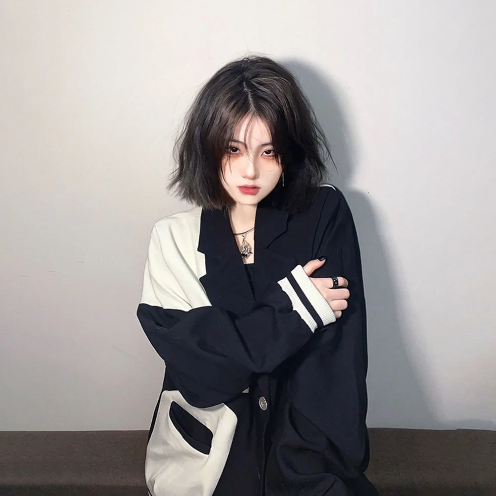 Large Size American High Street Suit Collar Casual Chic Jacket Womens Autumn Winter New All-match Loose Baseball Uniform Coats
Large Size American High Street Suit Collar Casual Chic Jacket Womens Autumn Winter New All-match Loose Baseball Uniform Coats