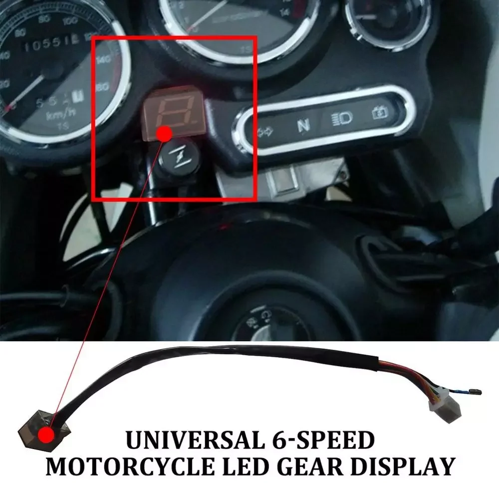 Universal 6 Speed Moto Display Digital Led Display Neutral Gear Motorcycle Off-Road Motorcycle Indicator Light
Universal 6 Speed Moto Display Digital Led Display Neutral Gear Motorcycle Off-Road Motorcycle Indicator Light