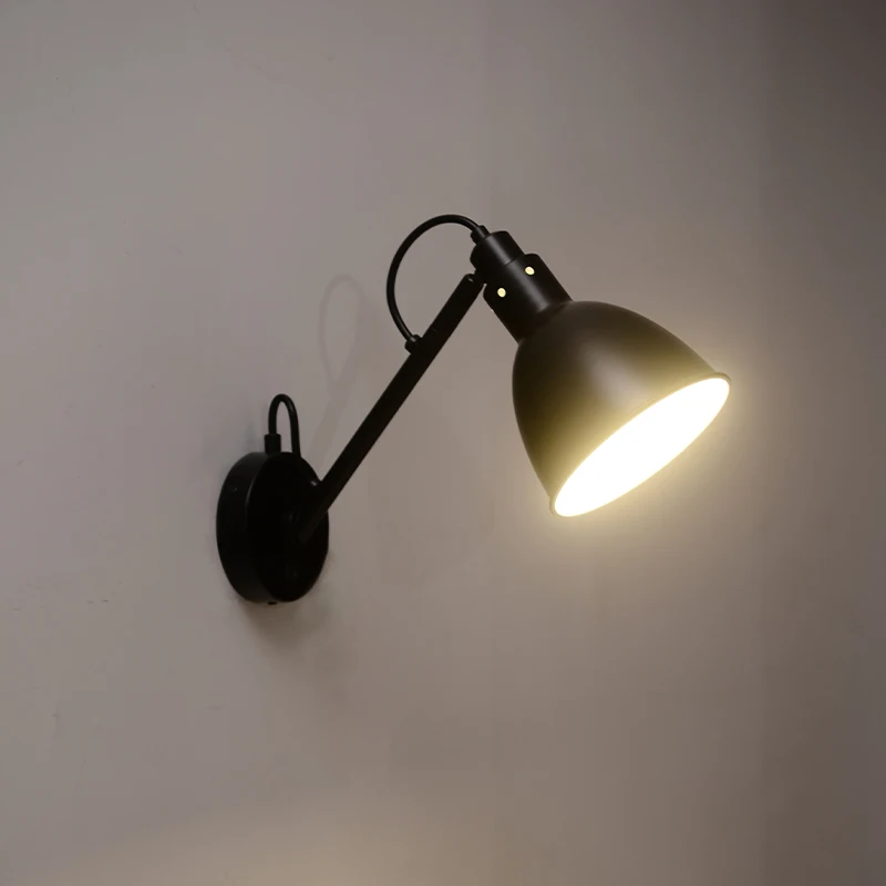

Современная вращающаяся светодиодная настенная лампа, металлический настенный светильник для внутреннего освещения, скандинавский настенный светильник для спальни, офисные осветительные приборы