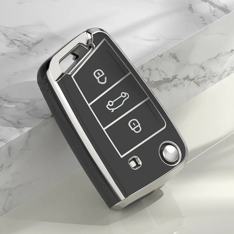 New Soft TPU Car Fold Key Case Cover For VW Volkswagen Golf 7 MK7 Tiguan MK2 For SEAT Ateca Leon FR 2 Ibiza For Skoda Octavia A7
New Soft TPU Car Fold Key Case Cover For VW Volkswagen Golf 7 MK7 Tiguan MK2 For SEAT Ateca Leon FR 2 Ibiza For Skoda Octavia A7