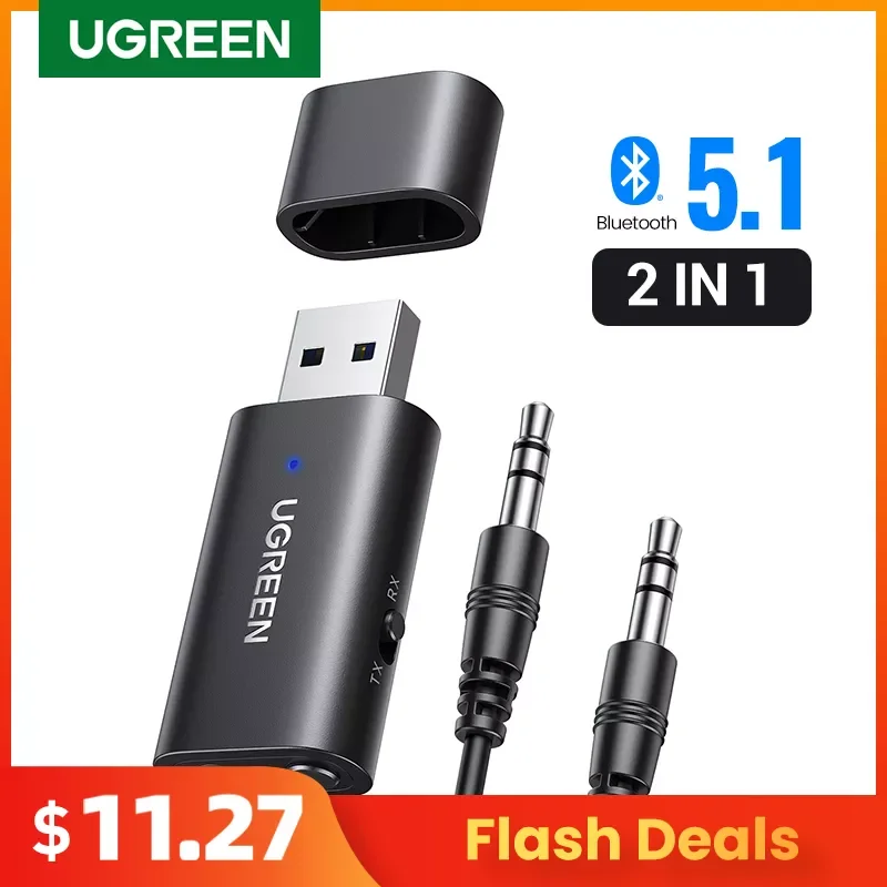 U-G-REEN 2 in 1 Bluetooth Car Adapter Bluetooth 5.1 Stereo Transmitter Receiver Wireless 3.5mm Aux Jack Adapter Car Kit Mic
U-G-REEN 2 in 1 Bluetooth Car Adapter Bluetooth 5.1 Stereo Transmitter Receiver Wireless 3.5mm Aux Jack Adapter Car Kit Mic
