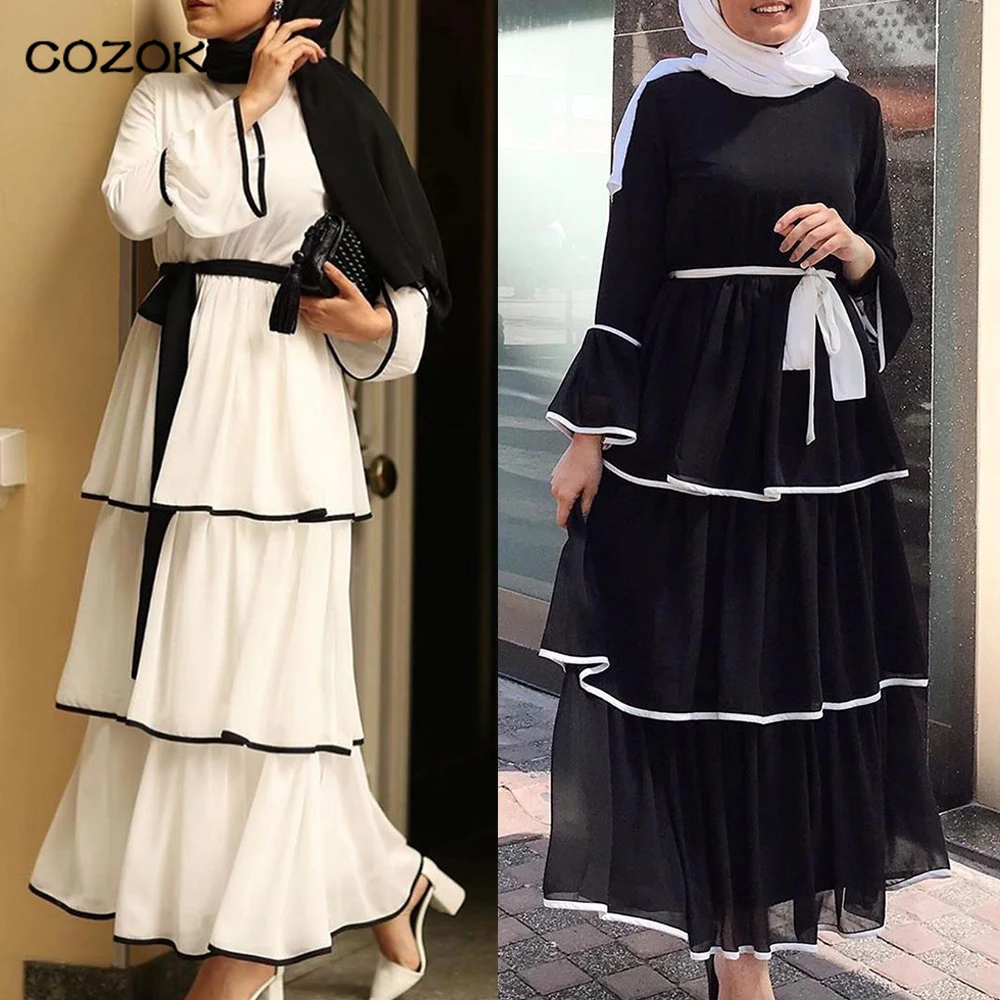 Muslim Dress Women Dubai Abaya Ruffles Fashion Full Sleeve Casual New Ladies Islamic Clothes Moroccan Kaftan Long Maxi Dresses
Muslim Dress Women Dubai Abaya Ruffles Fashion Full Sleeve Casual New Ladies Islamic Clothes Moroccan Kaftan Long Maxi Dresses