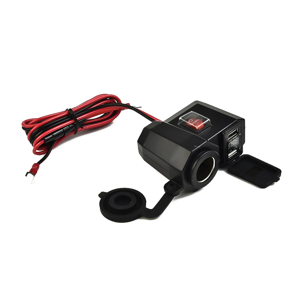 DC 5V 2.1A Motorcycle USB Charger Accessories Lighter Socket Voltmeter Switch Plastic
DC 5V 2.1A Motorcycle USB Charger Accessories Lighter Socket Voltmeter Switch Plastic