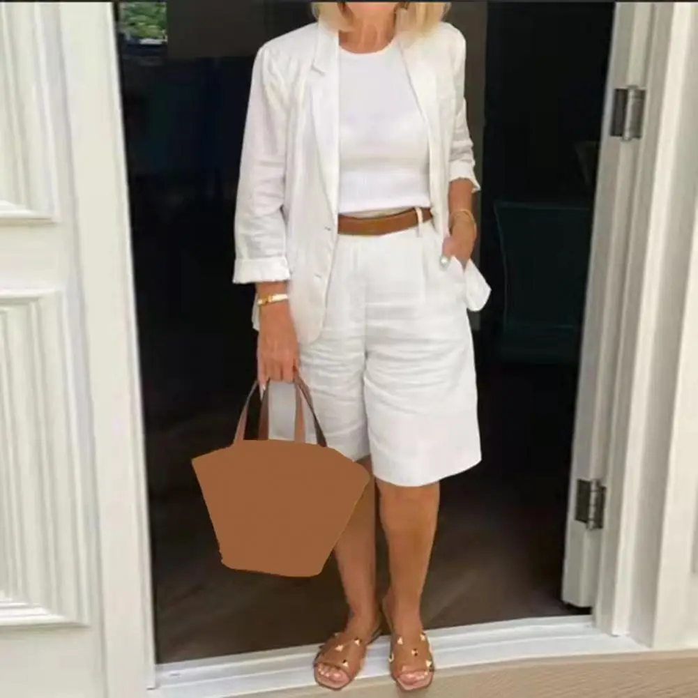 Suit Coat Shorts Female Long Sleeve Streetwear Pure Color Buttons Suit Coat Shorts Blazer Half Shorts Single Breasted
Suit Coat Shorts Female Long Sleeve Streetwear Pure Color Buttons Suit Coat Shorts Blazer Half Shorts Single Breasted
