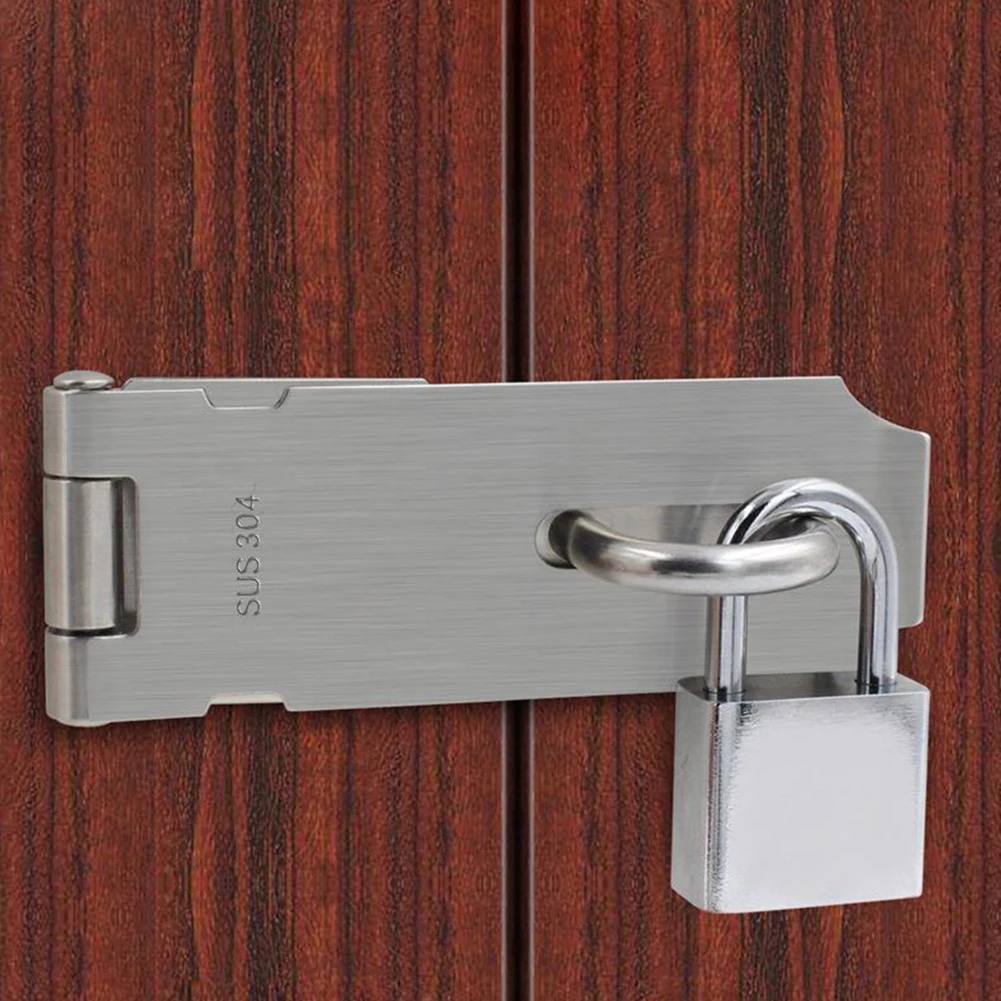 

Brand New Cabinets Cupboards Padlock Hasp Burglar-proof Fully Polished Which Scratch-resistant 304 Stainless Steel