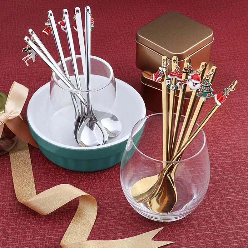 One Christmas Stainless Steel Stirring Spoon Coffee Spoon Christmas Collection Pendant Dessert Spoon Christmas Party Decorations
One Christmas Stainless Steel Stirring Spoon Coffee Spoon Christmas Collection Pendant Dessert Spoon Christmas Party Decorations