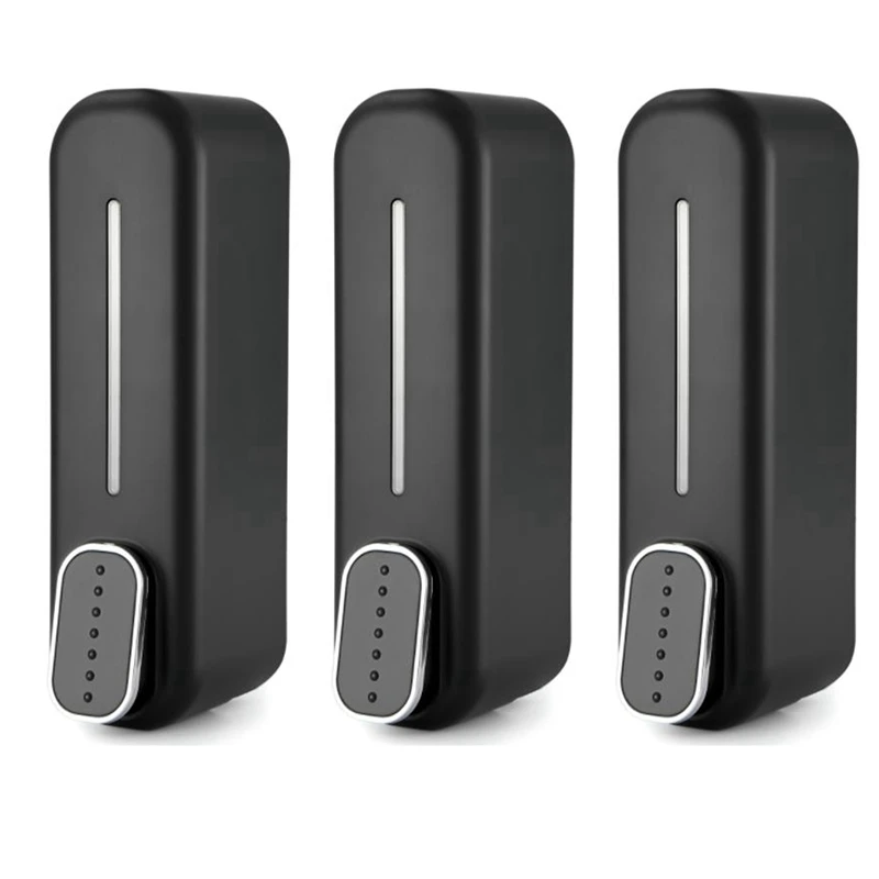3X Soap Dispenser Wall Mount, 350Ml Hand Liquid Shampoo Shower Gel Dispenser For Bathroom Kitchen Office Black
3X Soap Dispenser Wall Mount, 350Ml Hand Liquid Shampoo Shower Gel Dispenser For Bathroom Kitchen Office Black