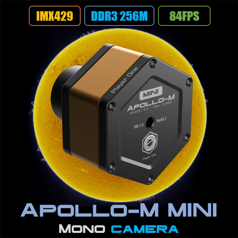 Проигрыватель One Apollo-M Mini USB3.0, моно-камера IMX429, Сосредоточьтесь на солнечной фотосъемке, астрофографические аксессуары, серия Apollo Cmos
Проигрыватель One Apollo-M Mini USB3.0, моно-камера IMX429, Сосредоточьтесь на солнечной фотосъемке, астрофографические аксессуары, серия Apollo Cmos