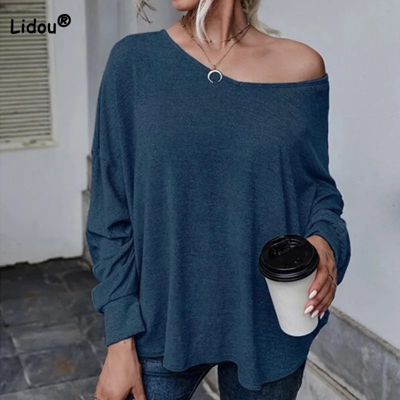 Colored Cotton Indiana Fabric Autumn New Simplicity O-Neck Solid Color Long Sleeve T-Shirt Back Lace-up Design Fashion Tops Wome
Colored Cotton Indiana Fabric Autumn New Simplicity O-Neck Solid Color Long Sleeve T-Shirt Back Lace-up Design Fashion Tops Wome
