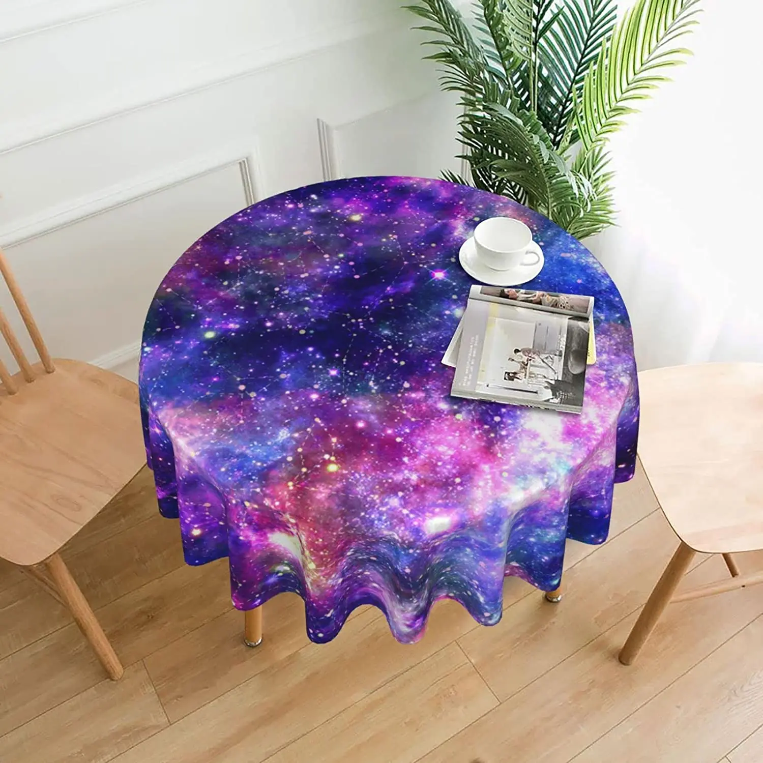 Galaxy Star Round 60 Inch Table Cover Polyester Stain and Wrinkle Resistant Table Cloth for Kitchen Dining Coffee Party
Galaxy Star Round 60 Inch Table Cover Polyester Stain and Wrinkle Resistant Table Cloth for Kitchen Dining Coffee Party