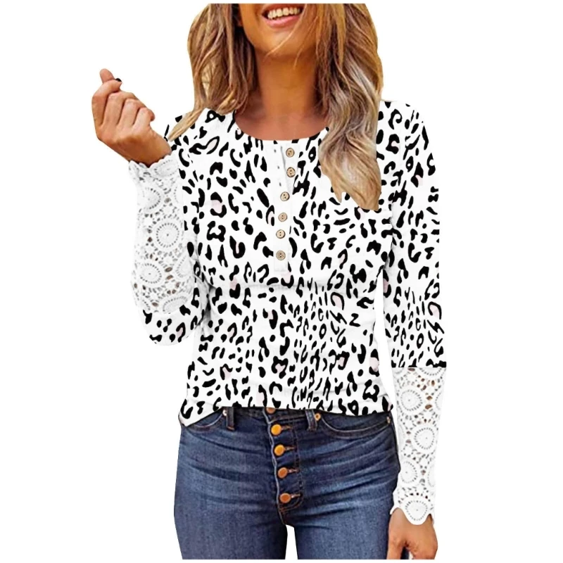 Женская Повседневная рубашка с кружевной отделкой, приталенная блузка в рубчик с длинным рукавом, круглым вырезом и пуговицами, модель T8DE н...
Женская Повседневная рубашка с кружевной отделкой, приталенная блузка в рубчик с длинным рукавом, круглым вырезом и пуговицами, модель T8DE н...