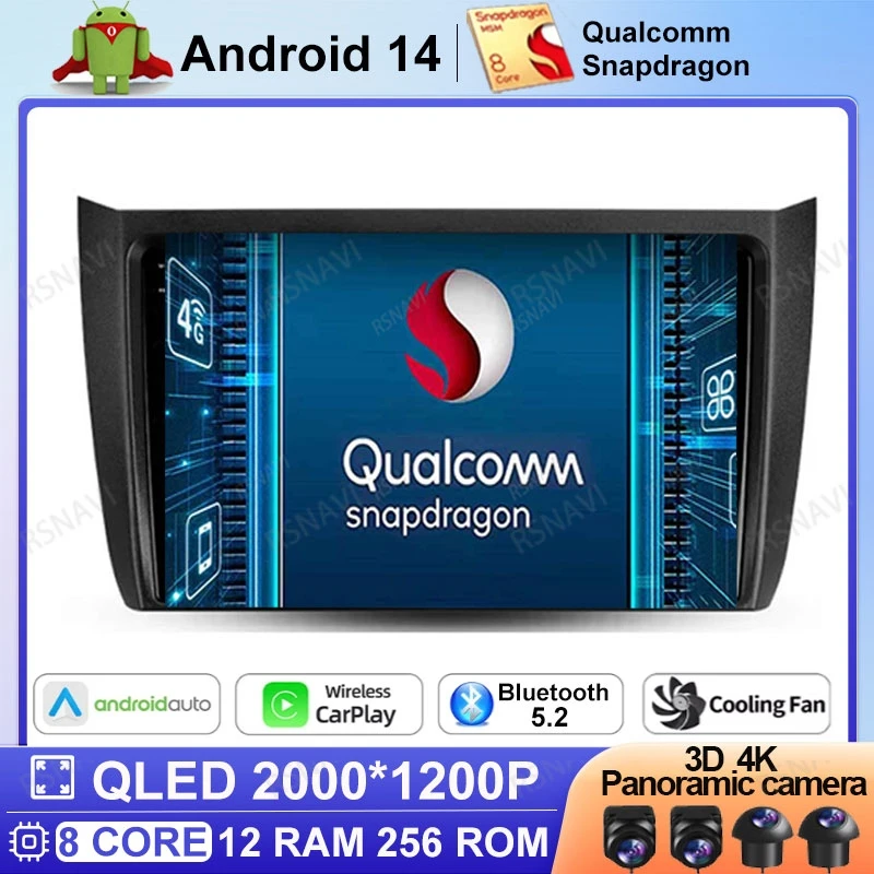 Автомобильный радиоприемник на Android 14 для Lifan 620EV 650EV 2015 - 2019 BT беспроводной Carplay