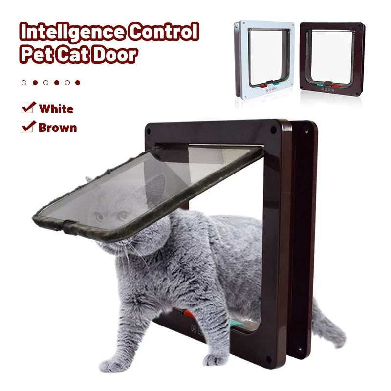 Intelligent Control 4 Way Safe Cat Gate Doors ABS Animal Small Pet Cat Dog Door Pet Supplies Flap Door Pet Kitten Door
Intelligent Control 4 Way Safe Cat Gate Doors ABS Animal Small Pet Cat Dog Door Pet Supplies Flap Door Pet Kitten Door