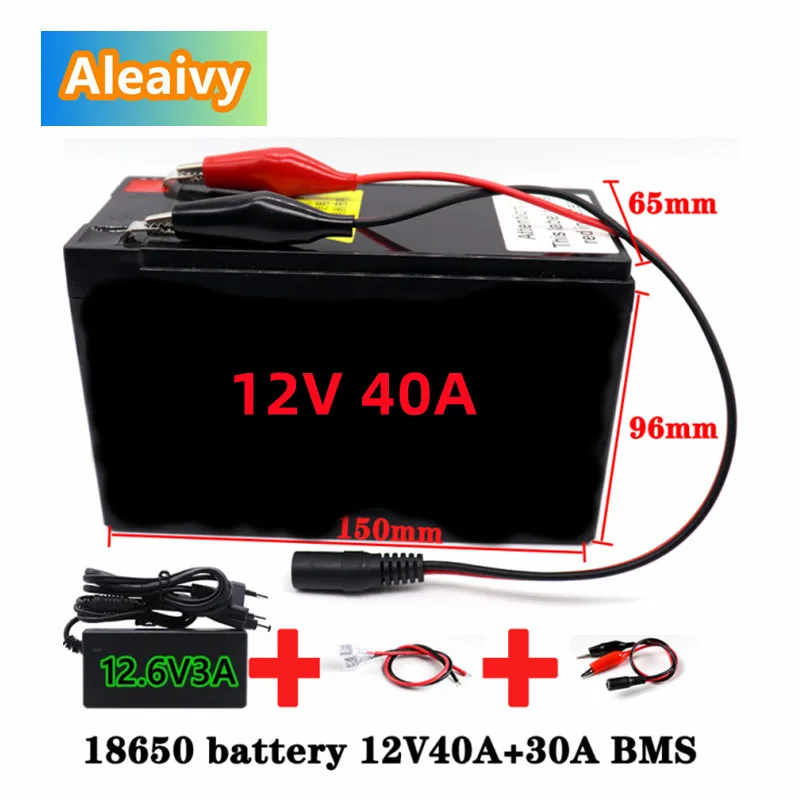 12V 40Ah 18650 Lithium Battery Pack 3S6P Built-in High Current 30A BMS for Sprayers, Electric Vehicle Batterie+12.6V Charger
12V 40Ah 18650 Lithium Battery Pack 3S6P Built-in High Current 30A BMS for Sprayers, Electric Vehicle Batterie+12.6V Charger